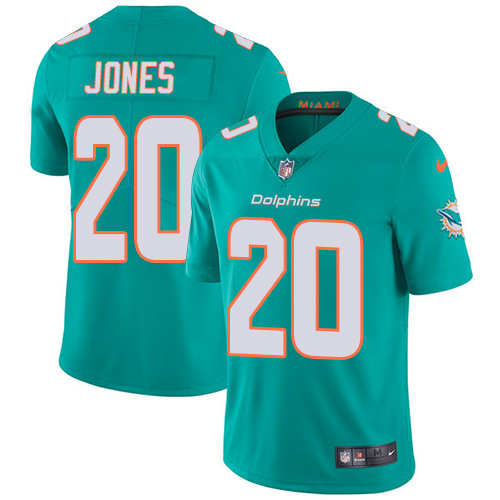 Nike Dolphins #20 Reshad Jones Aqua Green Team Color Men's Stitched NFL Vapor Untouchable Limited Jersey - Click Image to Close